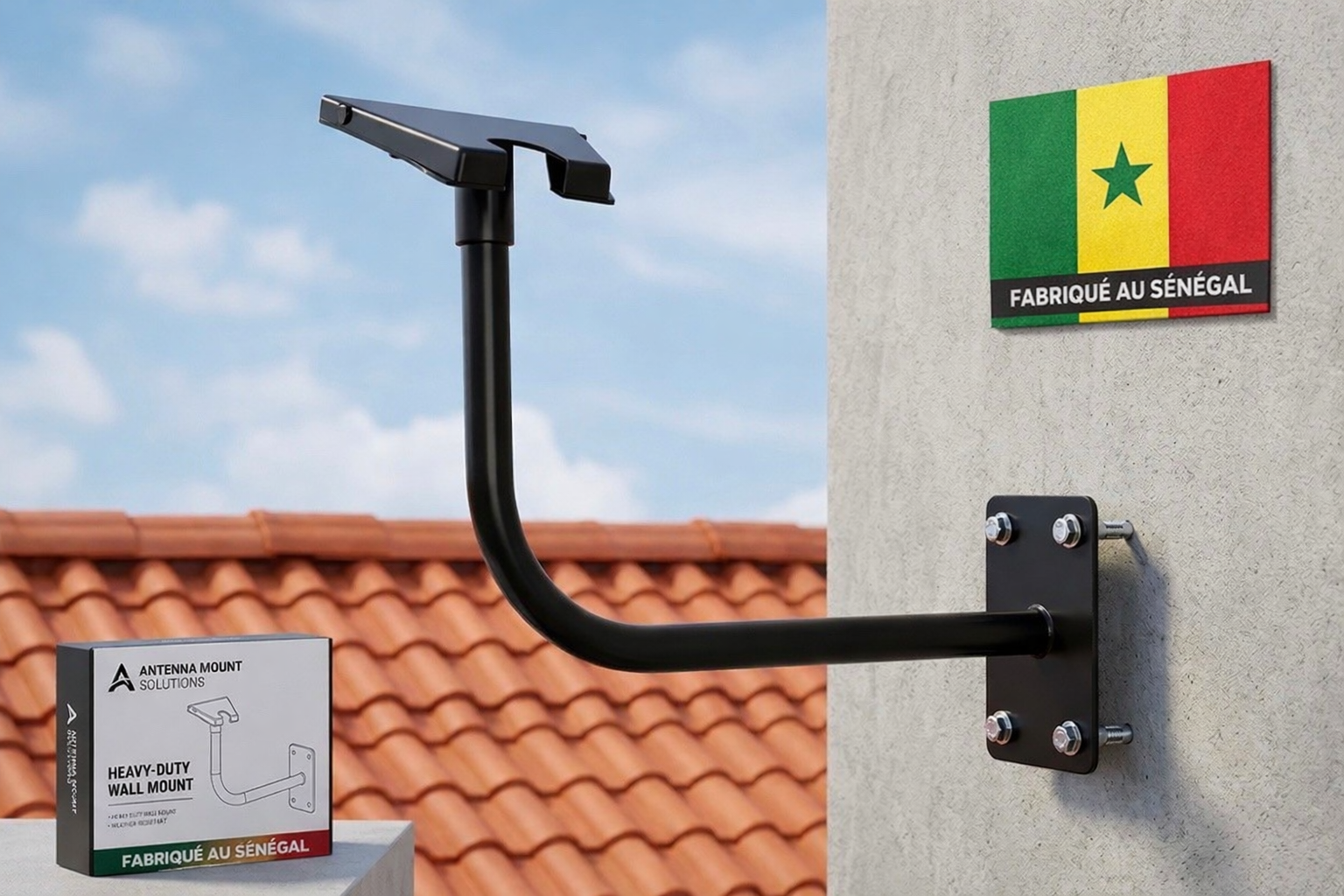 Support Mural Sunu-Mount - Support Starlink en fer renforcé