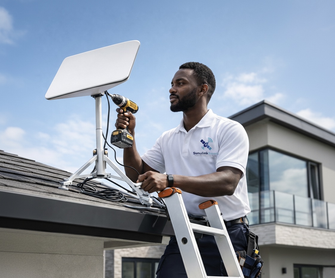 Équipe Sunulink Expert avec matériel