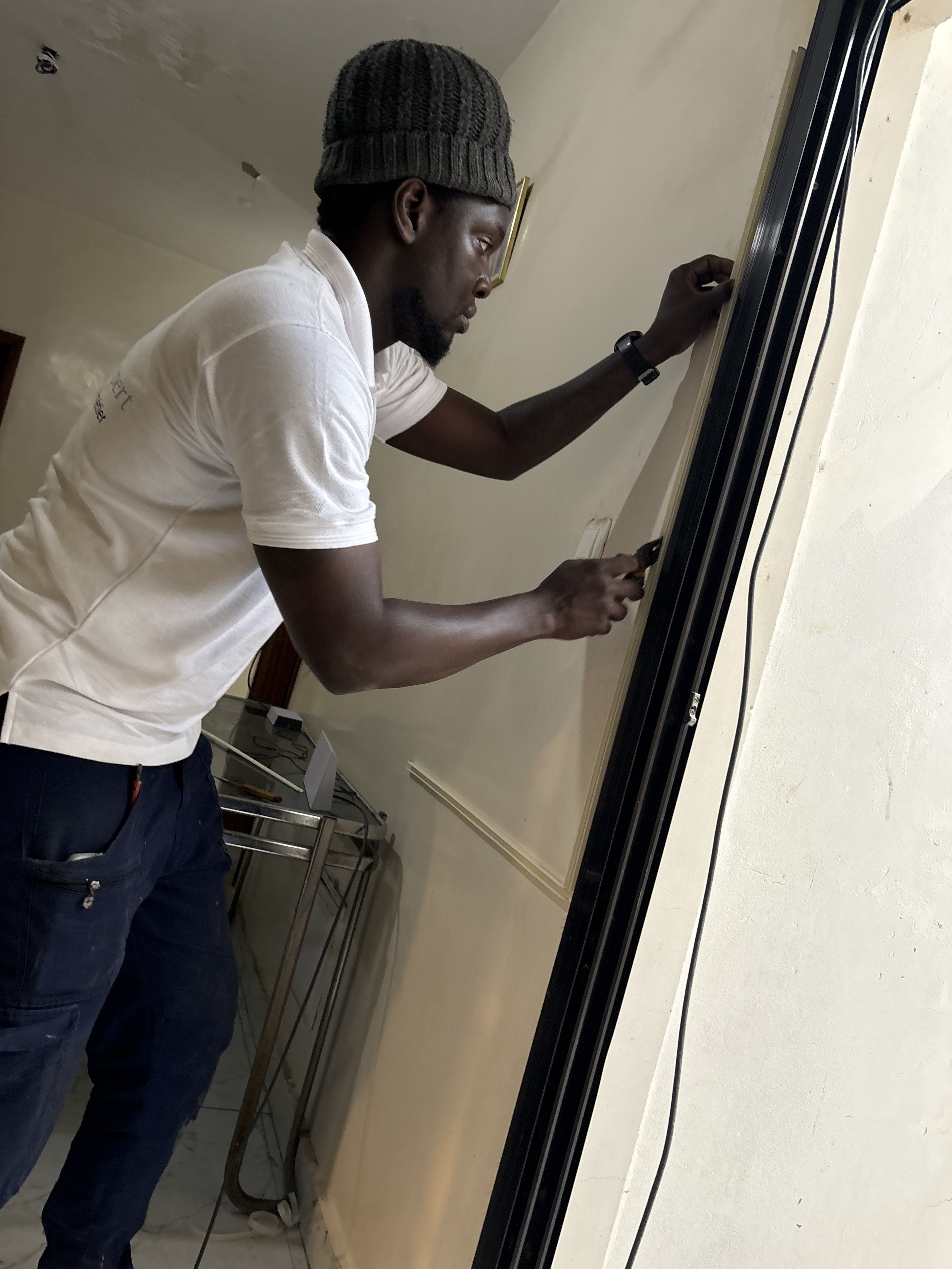 Détail d'une installation propre et soignée