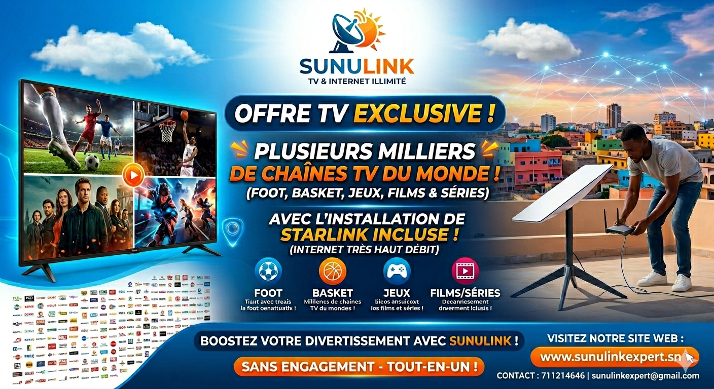 Sunulink TV - Divertissement complet